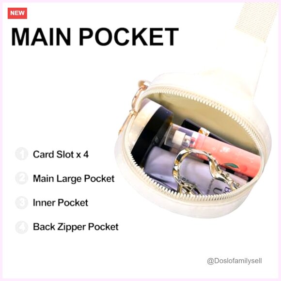 Small Sling Crossbody Bag Waterproof Polyester Adjustable Strap Travel - Picture 5 of 6